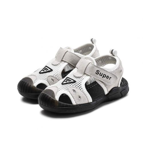  Tuoup Toddler Kids Leather Closed Toe Outdoor Hiking Sandals for Boys