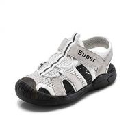 Tuoup Closed Toe Leather Breathable Outdoor Beach Sandals for Boys