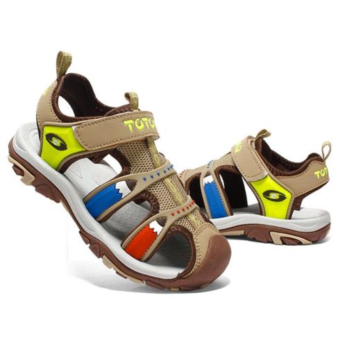  Tuoup Leather Closed Toe Summer Boys Sandles Sandals for Kids