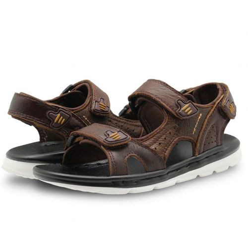  Tuoup Open Toe Leather Beach Sandals for Boys Athletic Sandles