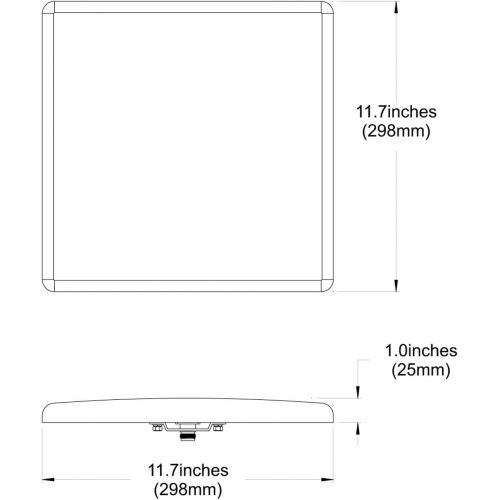  Tupavco TP544 Panel 5Ghz WiFi Antenna - 22dBi - 5Ghz-5.8GHz Wide Range (4900MHz-5850MHz) - Outdoor - Directional Wireless Antenna