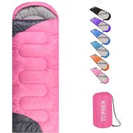 tuphen- Sleeping Bags for Adults Kids Boys Girls Backpacking Hiking Camping Cotton Liner, Cold Warm Weather 4 Seasons Winter, Fall, Spring, Summer, Indoor Outdoor Use, Lightweight