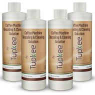 Tupkee Descaling Solution Coffee Maker Cleaner ? Universal Descaler for Keurig, Nespresso, Delonghi, Ninja and All Single Use Coffee and Espresso Machines ? Pack of 4