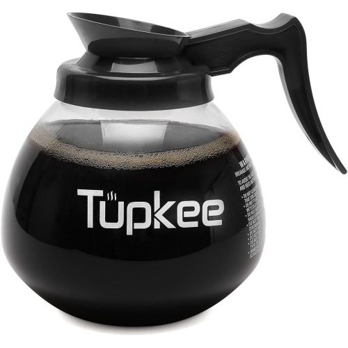  [아마존베스트]Tupkee Commercial Coffee Carafe Pot Replacement - Restaurant Glass Decanter - 64 oz 12 Cup, Set of 2 Black Handle, Compatible with Wilbur Curtis, Bloomfield, Bunn | INCLUDES | Coffee Pot