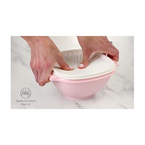  Tupperware Heritage Collection 7.6 Cup Cookie Canister - Vintage Light Pink Color, Dishwasher Safe & BPA Free Container - (1.8 L)