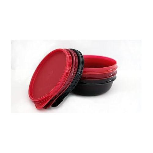  Tupperware Airtight Leakproof Storage Container (Set of 3, 300 ml) Cherry, Ruby, Black, 11155467