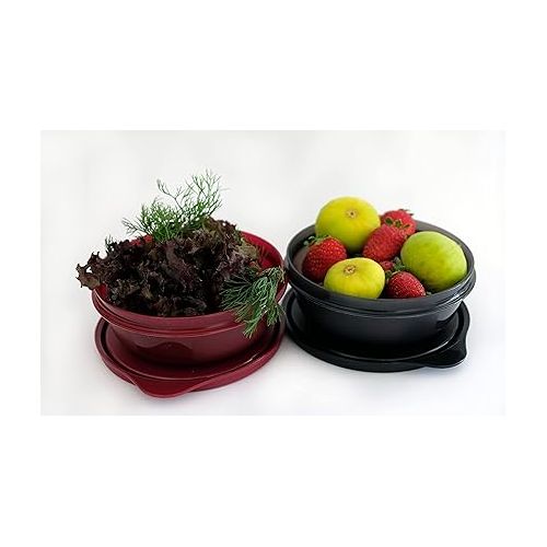  Tupperware Airtight Leakproof Storage Container (Set of 3, 300 ml) Cherry, Ruby, Black, 11155467