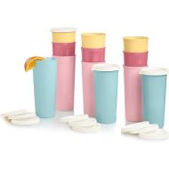 Tupperware Tumbler Set - 24 Count - Dishwasher Safe & BPA Free (12 Tumblers + 12 Lids, 16 fl oz each)