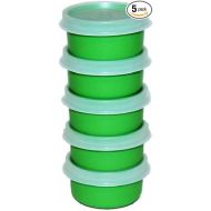 Tupperware Set of 5 Smidgets 1 Ounce Mini Containers Green