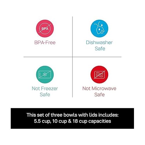  Tupperware Brand Impressions 6-Piece Classic Bowl Set (3 Bowls + 3 Lids) - Dishwasher Safe & BPA Free - Airtight, Leak-Proof Food Storage Containers for Fridge & Pantry