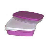 Tupperware Divided Lunch Dish Plate Plus Packette Divided Container Purple