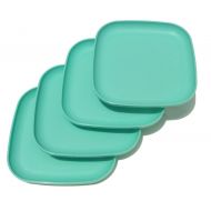Tupperware Square 8 Inch Luncheon Plates Mint Green Set of 4