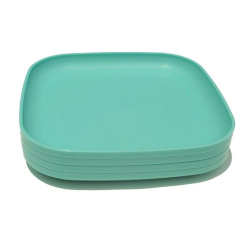  Tupperware Square 8 Inch Luncheon Plates Mint Green Set of 4