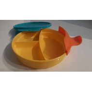 Tupperware Microwave Micro-Fix Divided Separated Feeding Dish Childrens Plate Dinnerware Baby Cup With Lid Baby