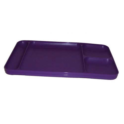  Tupperware Divided Dining TV Trays Picnic Kids Lunch Plates Grape Purple