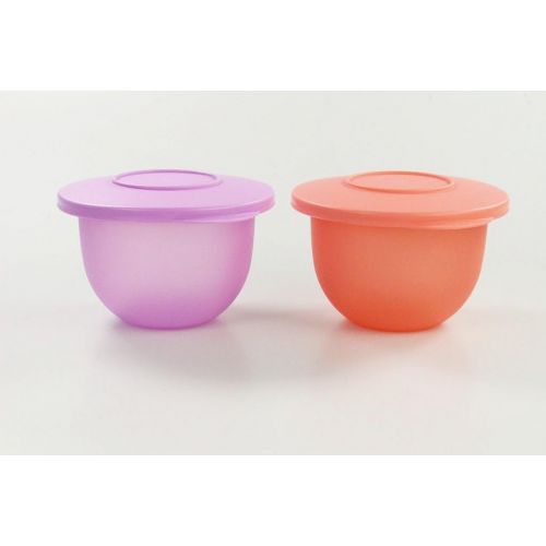  Tupperware TUPPERWARE 550 ml Junge Welle Schuessel pastellorange + lila 9975