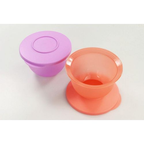  Tupperware TUPPERWARE 550 ml Junge Welle Schuessel pastellorange + lila 9975