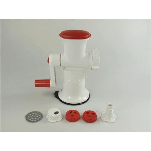  Tupperware Chef Profi-Chef D205 weiss-rot Fleischwolf mit Keksaufsatzen 34107