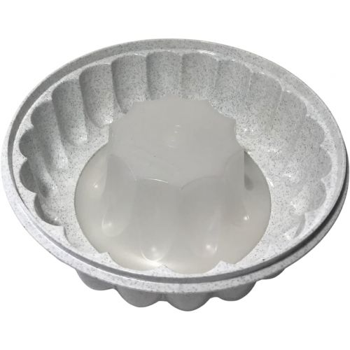  [아마존베스트]Tupperware Large Gray Speckled Jello Mold Jel N Serve 3 Piece Set
