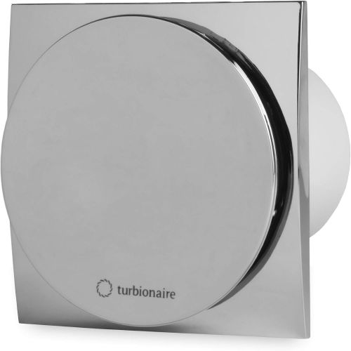  Turbionaire MIO 100 LL-SC Bad Ventilator 100mm Verchromt fuer die Evakuierung Standard fuer Bad, Kueche, Motor mit Kugellagern Ruecklaufsperre, Schutzart IPX4 gegen Wasserspritzer