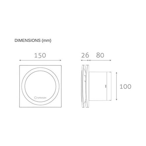  [아마존베스트]Turbionaire Ring 100 SW 100mm White Double Suction Standard Bathroom Kitchen Backflow Valve IPX4 Protection