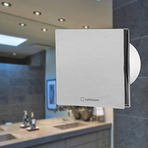  [아마존베스트]Turbionaire Arte 100 SC Bathroom Fan 100 mm Chrome-Plated for Evacuation Standard for Bathroom, Kitchen, Non-Return Stop, IPX4 Protection against Water Splashes