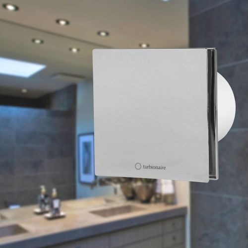  [아마존베스트]Turbionaire Arte 100 SC Bathroom Fan 100 mm Chrome-Plated for Evacuation Standard for Bathroom, Kitchen, Non-Return Stop, IPX4 Protection against Water Splashes