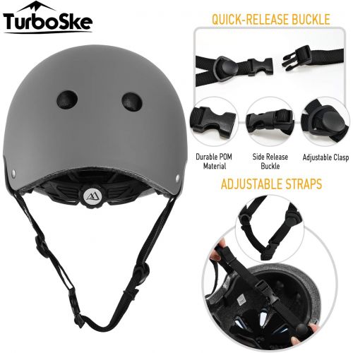  TurboSke Skateboard Helmet, BMX Helmet, Multi-Sport Helmet, Bike Helmet for Kids, Youth, Men, Women