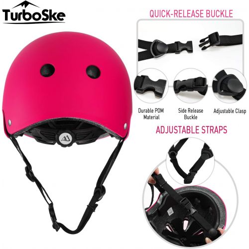  TurboSke Skateboard Helmet, BMX Helmet, Multi-Sport Helmet, Bike Helmet for Kids, Youth, Men, Women