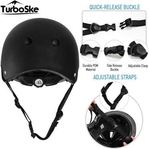  TurboSke Skateboard Helmet, BMX Helmet, Multi-Sport Helmet, Bike Helmet for Kids, Youth, Men, Women