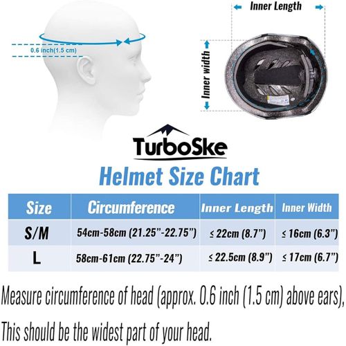  TurboSke Skateboard Helmet, CPSC-Compliant Bike Helmet BMX Helmet Multi-Sport Helmet for Youth Men and Women