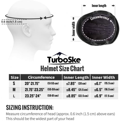  TurboSke Ski Helmet, Snowboard Helmet, Snow Sports Helmet, Audio Compatible for Men Women and Youth