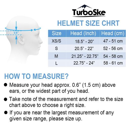  TurboSke Ski Helmet, Snowboarding Helmet for Men, Women and Youth and Kids