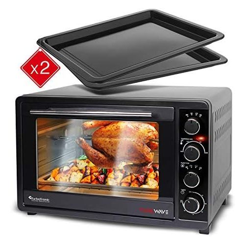  [아마존베스트]-Service-Informationen TurboTronic Mini Oven with Double Glazing, Electric Grill Oven, Pizza Oven with Timer Function (45 Litres)