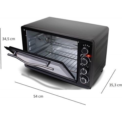  [아마존베스트]-Service-Informationen TurboTronic Mini Oven with Double Glazing, Electric Grill Oven, Pizza Oven with Timer Function (45 Litres)