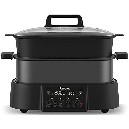  TurboTronic By Z-LINE TurboTronic / Multi Cooker / 6 L + 4 L / Black / with Grill Plate and Digital Control / Steamer / Rice Cooker / Slow Cooker / Table Grill