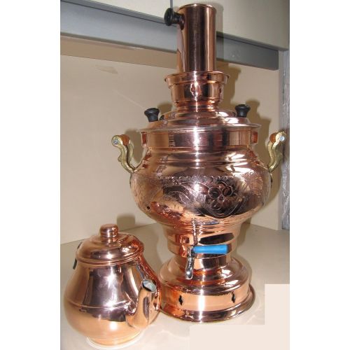  Turkish Copper Samovar: Kettle & Pot Free Energy Water Heater