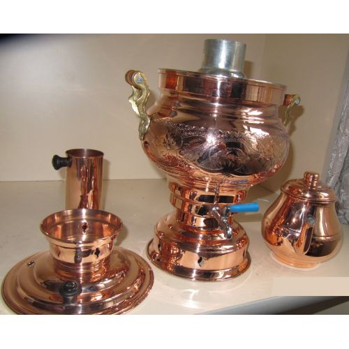  Turkish Copper Samovar: Kettle & Pot Free Energy Water Heater