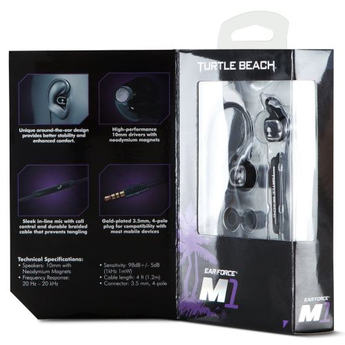  Turtle Beach Ear Force M1 Silver Mobile Gaming Earbuds win-line mic (Discontinued by Manufacturer)