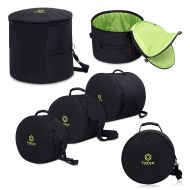 Turtle Gear TURTLE GEAR Extra Thick Padded Nylon Drum Case Bags: Standard 5-piece Set