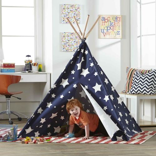  Turtleplay Children’s Teepee, Blue with White Stars