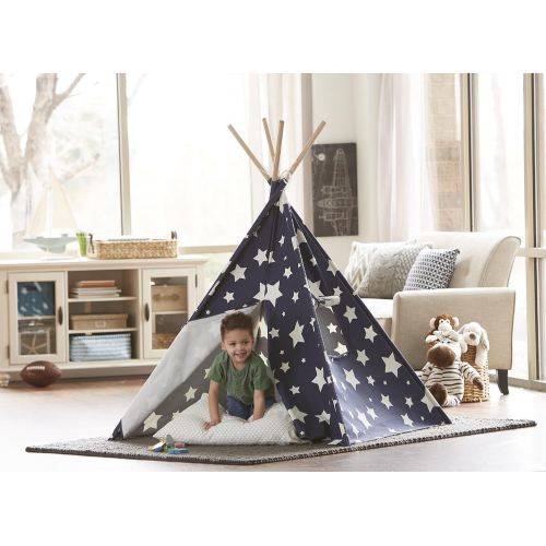  Turtleplay Children’s Teepee, Blue with White Stars