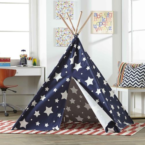  Turtleplay Children’s Teepee, Blue with White Stars