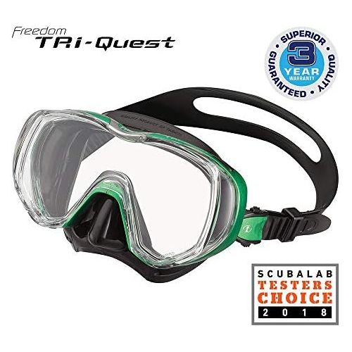  Taucherbrille Tusa Tri-Quest Freedom - tauchmaske schnorchelmaske erwachsene silikon (M-3001)