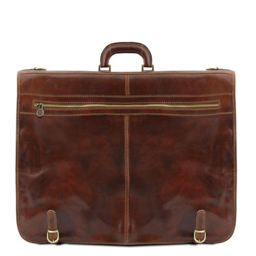  Tuscany Leather - Papeete - Garment leather bag Dark Brown - TL3056/5