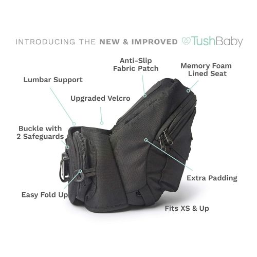  TushBaby The Only Safety Certified Hip Seat Baby Carrier  As Seen On Shark Tank, Ergonomic Waist...
