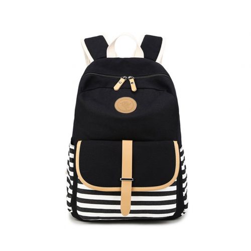  Tusong Canvas Laptop Bag Cute School Backpack College Bookbag Shoulder Daypack Casual Travel Bags for Teen Girls and Women