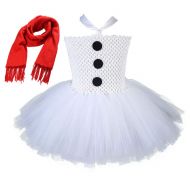 Tutu Dreams Girls Snowman Costume with Scarf 1-12Y White Tutu Dress Halloween Christmas Party