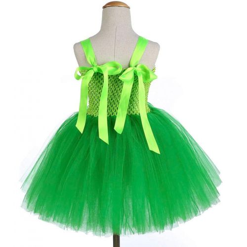  Tutu Dreams Green Fairy Princess Costumes for Girls 1-12Y Wings Wand Outfit
