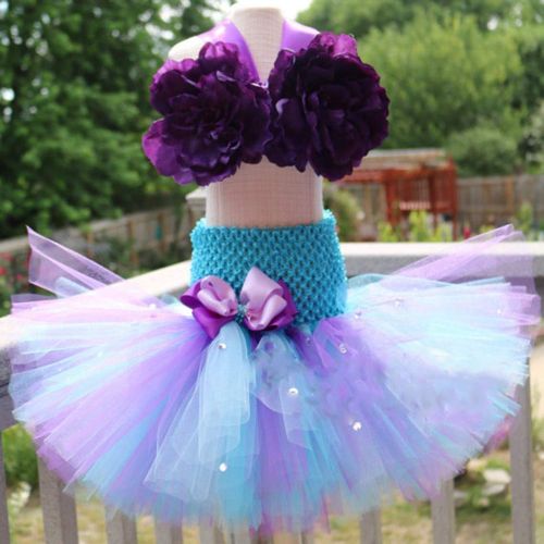  Tutu Dreams 2pcs Mermaid Princess Tutu Outfit for Girls 1-8Y Birthday Party